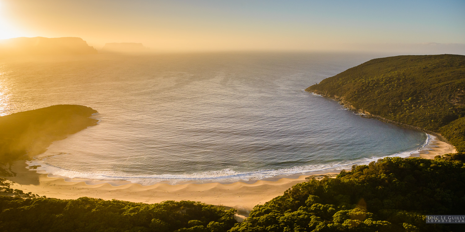 photograph of Crescent Bay at sunrise